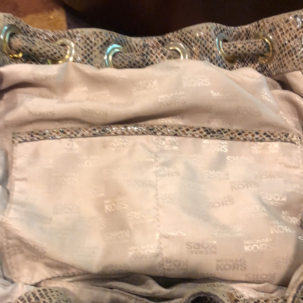 Michael Kors faux snakeskin studded grey bag - Picture 8 of 12